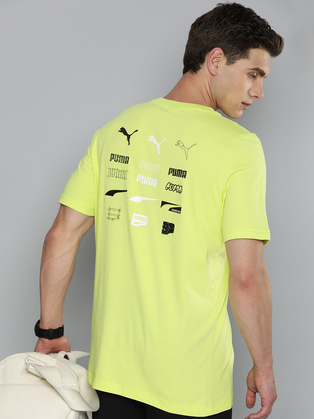 Puma Men BRAND LOVE Logo Printed Pure Cotton T-shirt