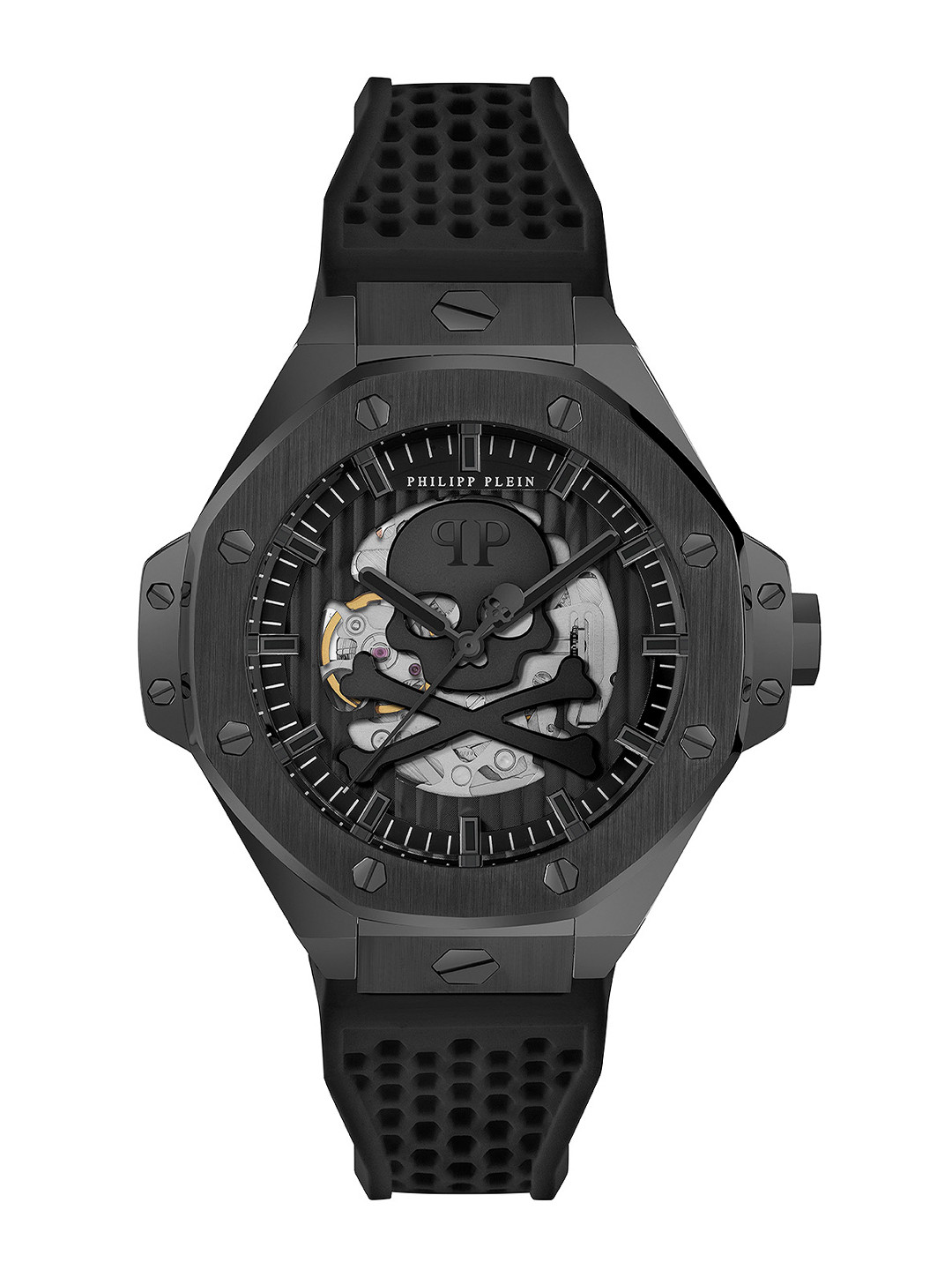 PHILIPP PLEIN Men Brass Skeleton Dial & Straps Analogue Watch PWPFA0924