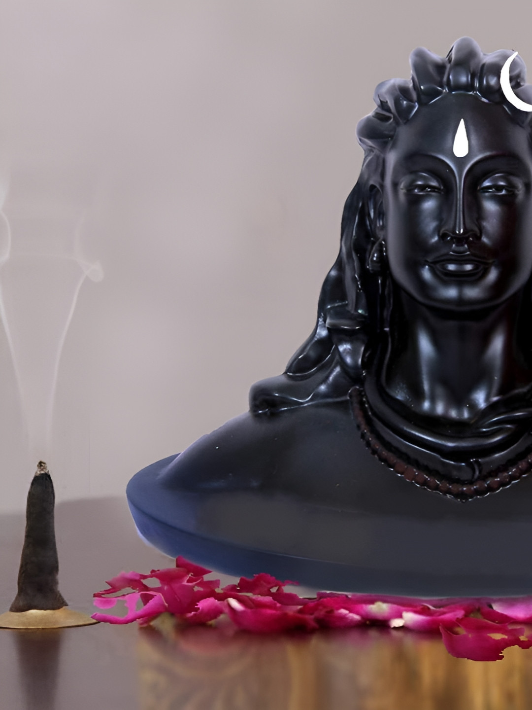 Navyaksh Lord Shiva in Dhyana Mudra Gold Metal Metallic Prayer Room Small Showpiece - 3.1 Inches