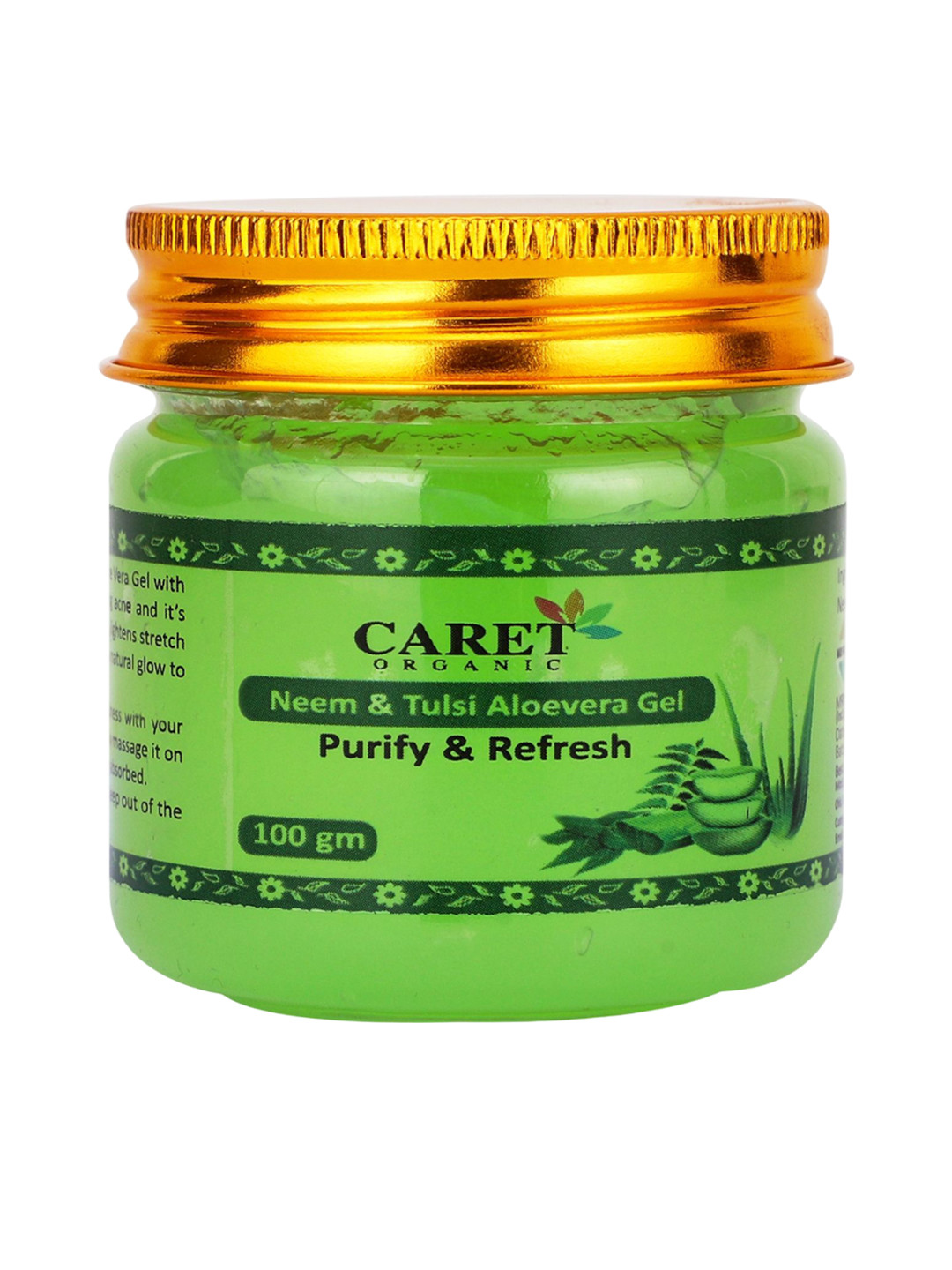 CARET ORGANIC Set Of 4 Neem & Tulsi Aloevera Gel - 100 g Each