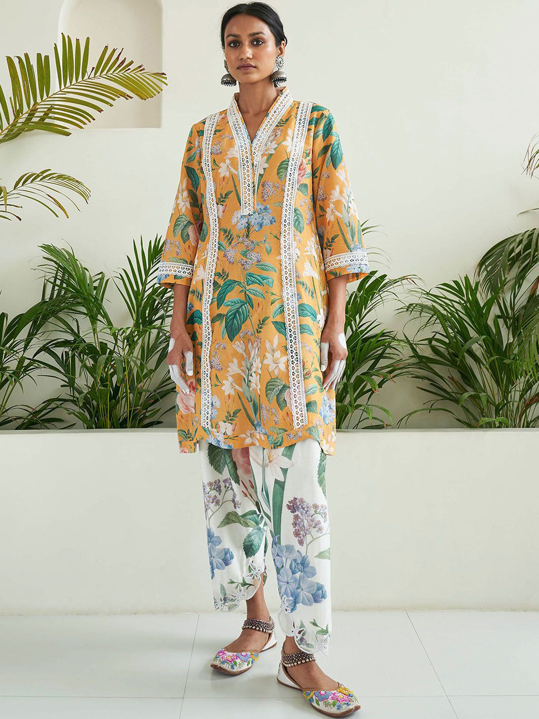 Sage Saga Floral Printed Pure Cotton  Style Kurta With Salwar & Dupatta
