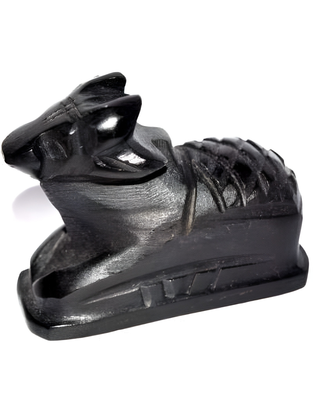 Navyaksh Nandi Pindi Gold Metal Metallic Prayer Room Small Showpiece - 3.1 Inches