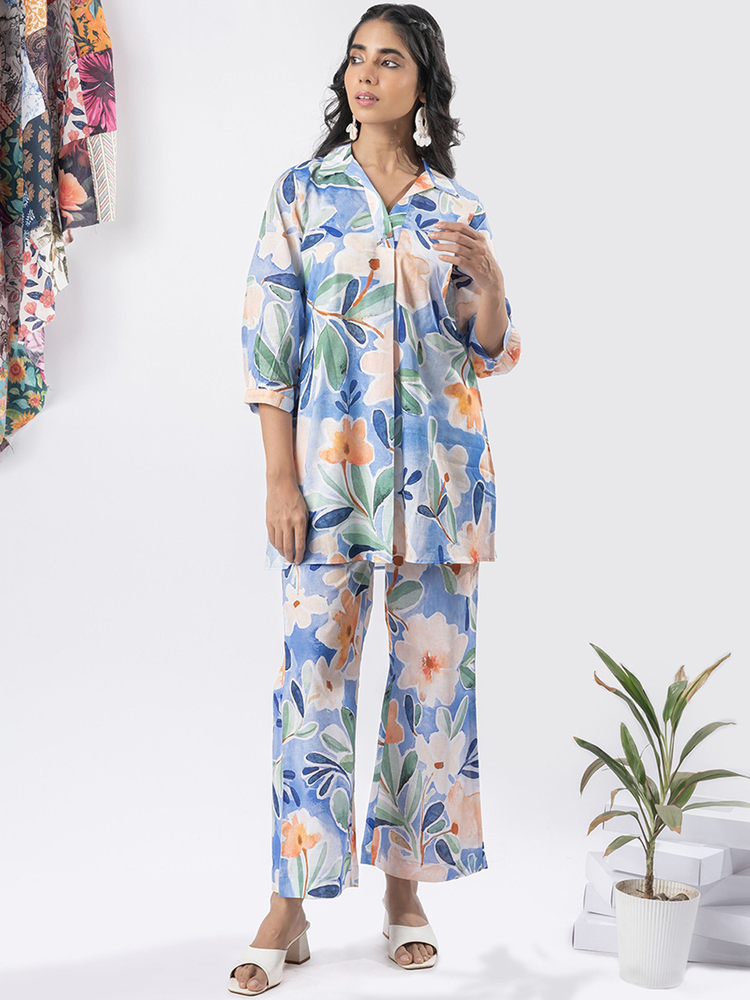 GULABOSITABO Women Floral Printed Pure Cotton Co-ords