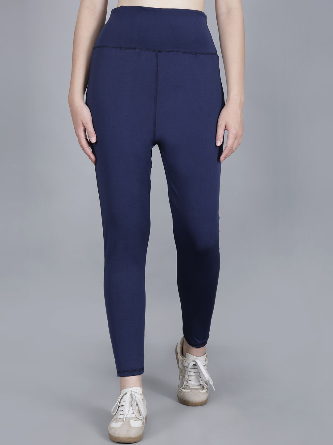 DYWER Women High Waist Slim Fit Activewear Tights With Back Zip Pocket