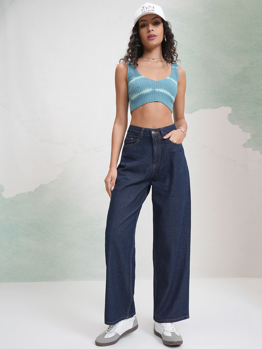 Street By Tokyo Talkies Women Wide Leg High-Rise  Light Fade Jeans