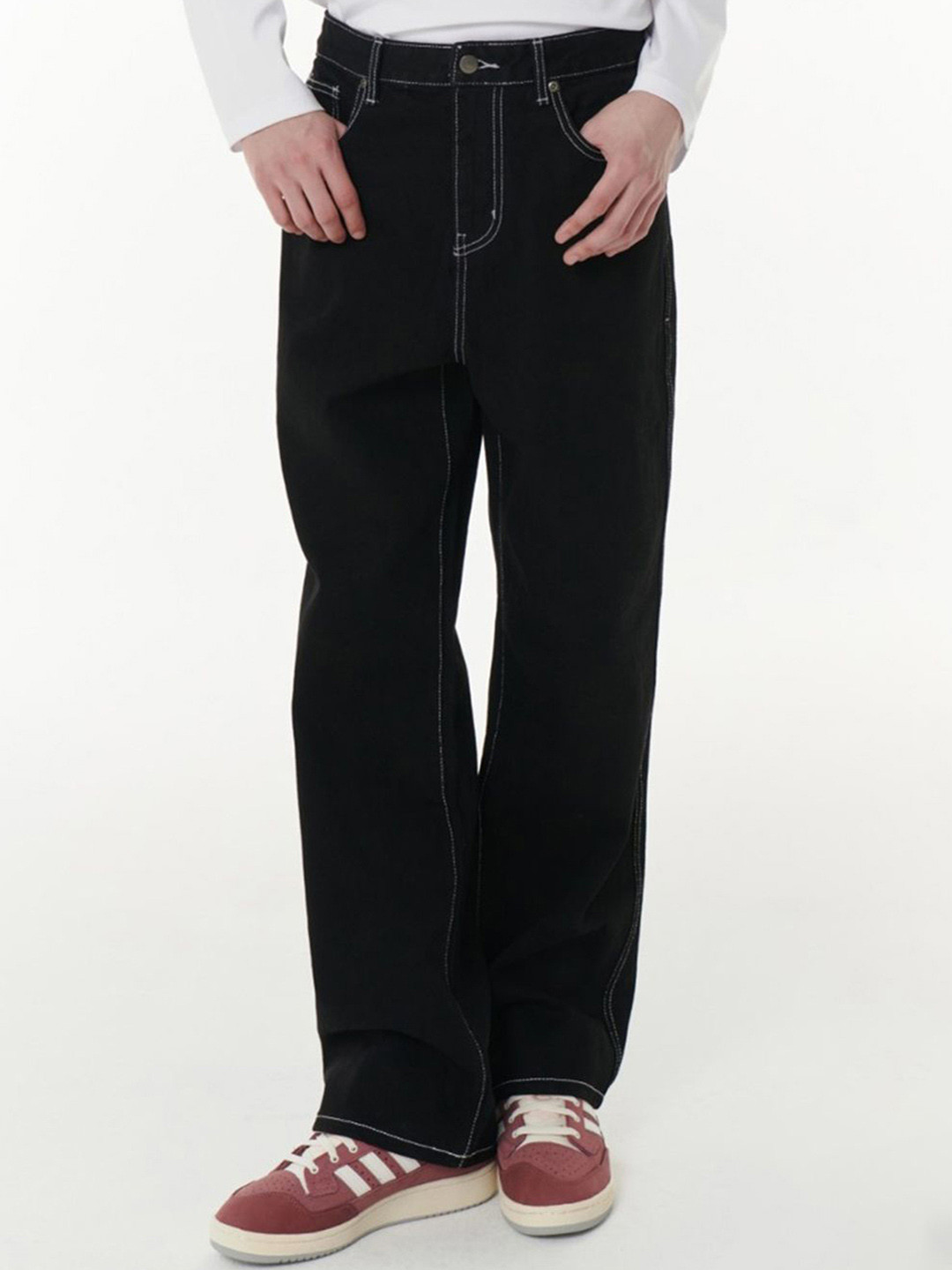 Kotty Men Mid-Rise Jean Wide Leg Stretchable Jeans