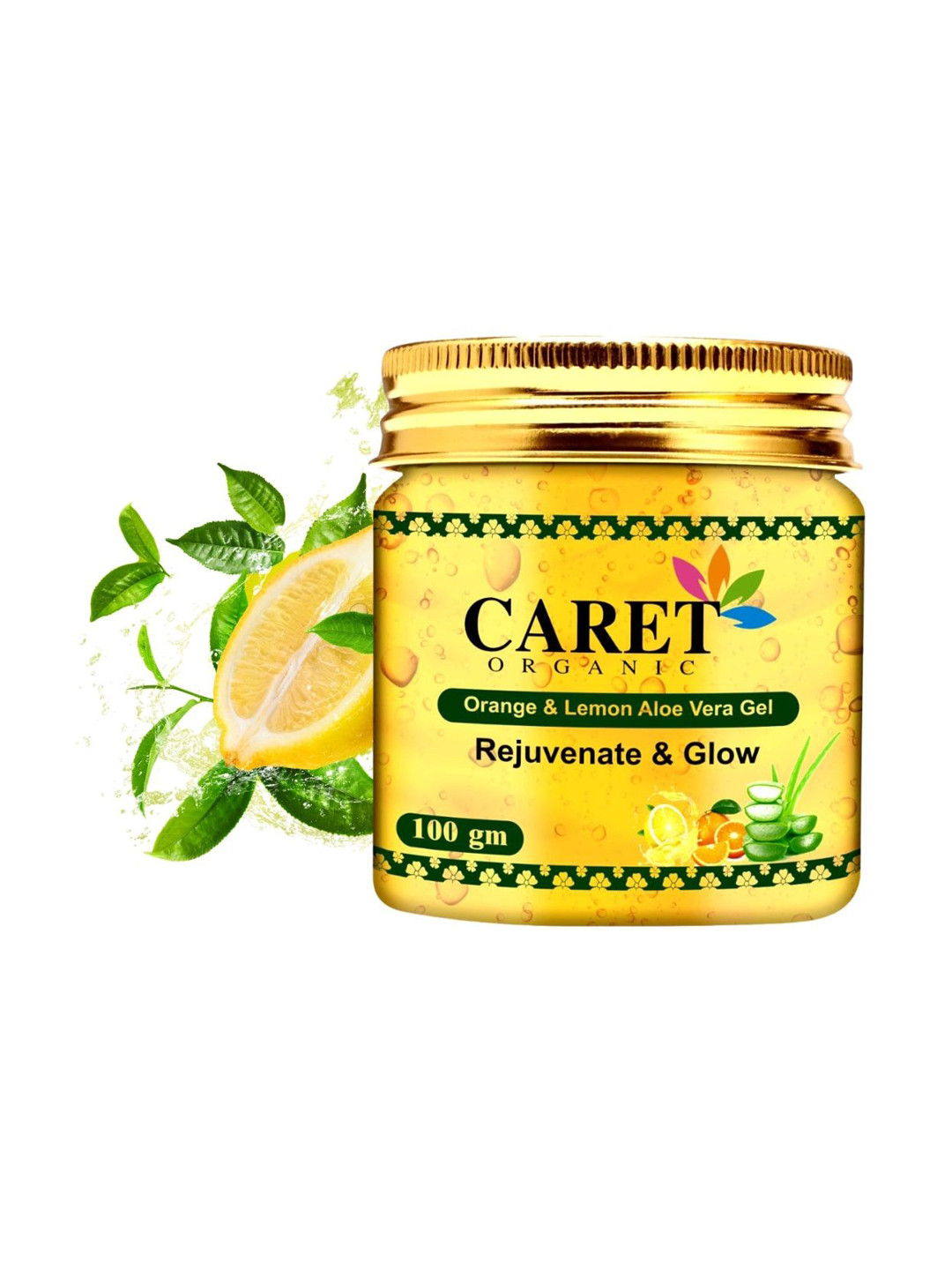 CARET ORGANIC Orange & Lemon Aloevera Gel  -100 g