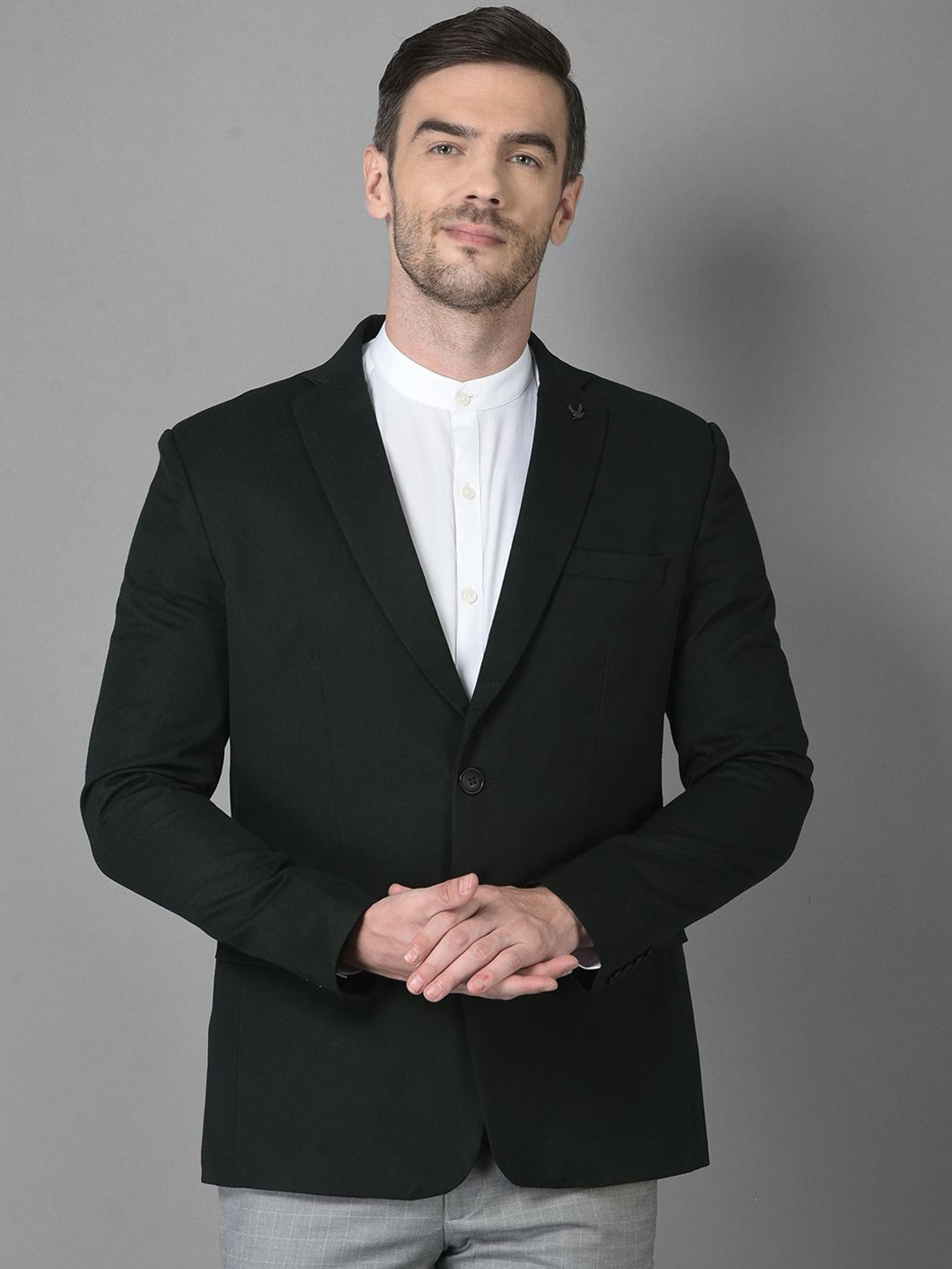 Canary London Woolen Slim-Fit Single-Breasted Casual Blazer