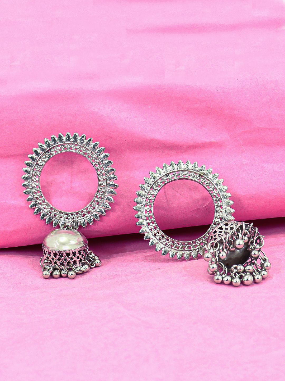 Krelin Silver-Plated Classic Chandbali Earring