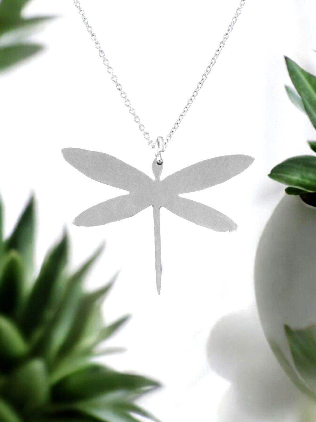 DressBerry Girls 925 Sterling Silver Dragon Fly Pendant with Chain