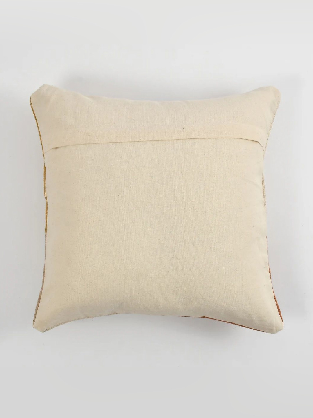 SASHAA WORLD Off White & Mustard Geometric Square Cushion Covers