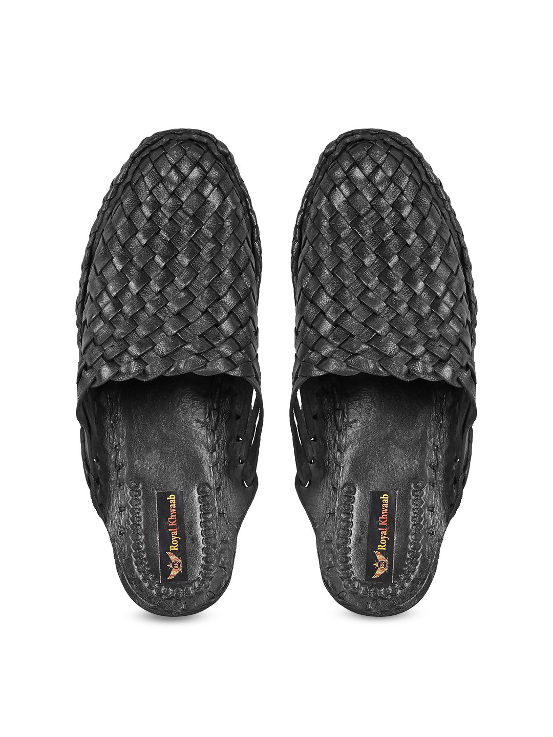 ROYAL KHWAAB Men Ethnic Leather Shoe-Style Sandals