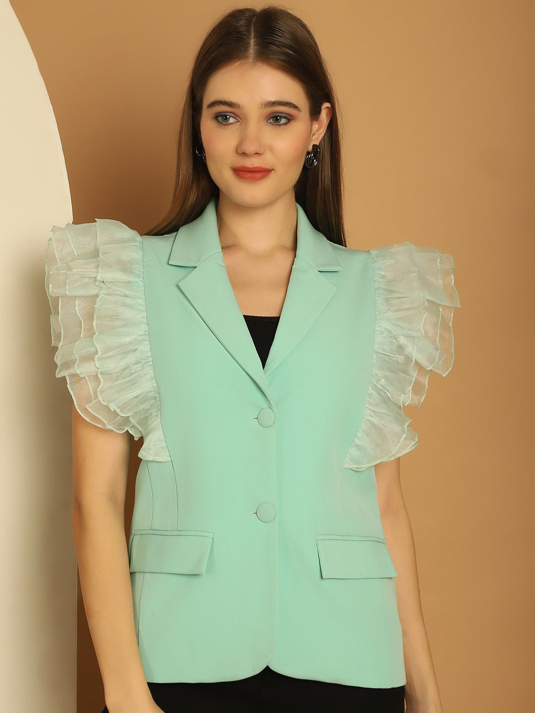 BLANC9 Single-Breasted Causal Blazer