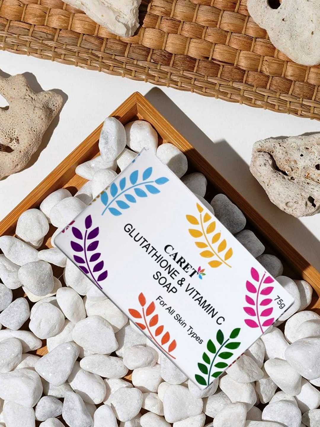 CARET ORGANIC 3 Pcs Glutathione & Vitamin C Skin Lightening Soap-75g Each