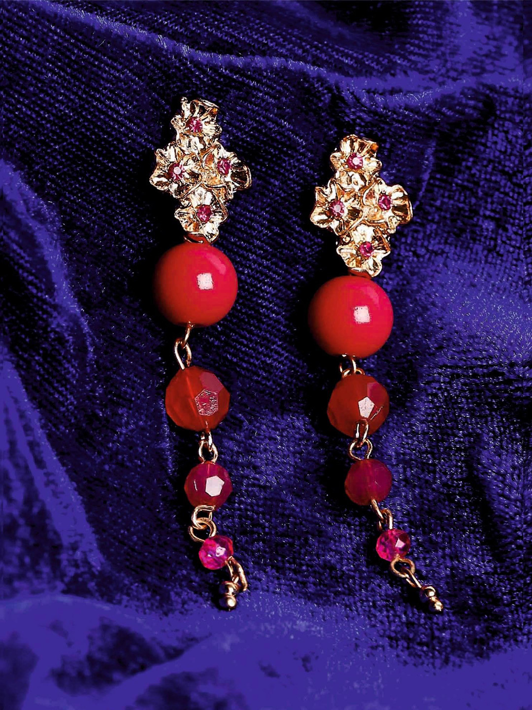 Kalakrith Milano Circular Beadded Drop Earrings