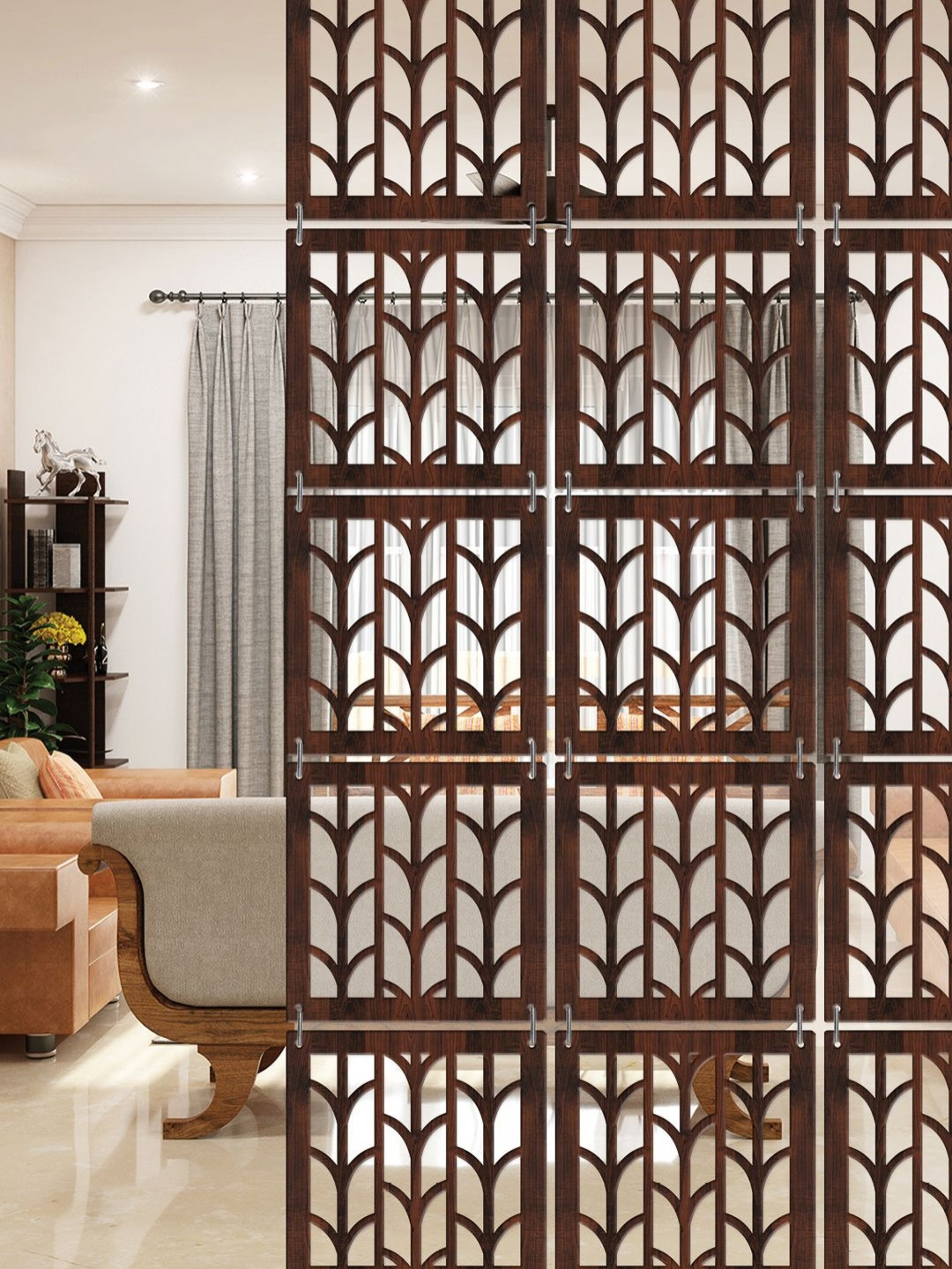 RANDOM Brown Geometric Window Blinds