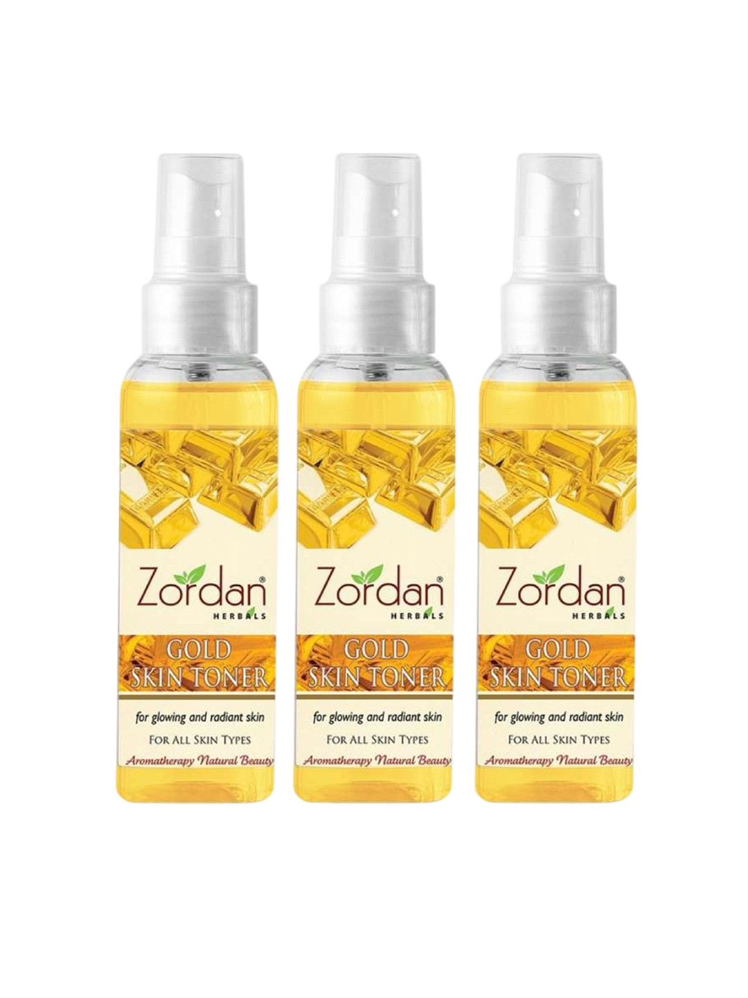 ZORDAN Set Of 3 Herbals Gold Skin Toner-100ml Each