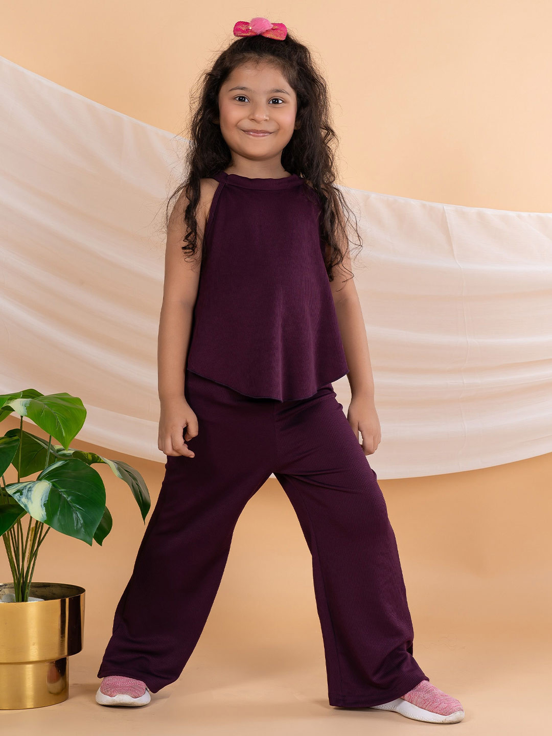 BEBE UNICORN Girls Halter Neck Sleeveless Top With Trousers