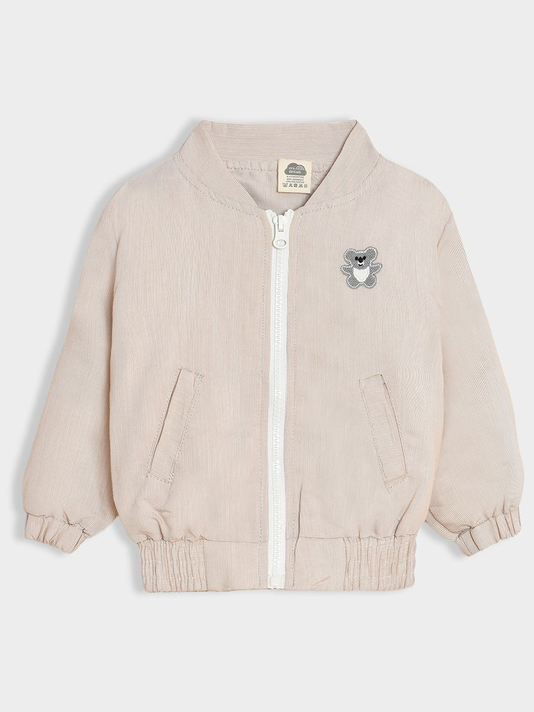 MiArcus Unisex Kids Striped Open Front Jacket with Embroidered
