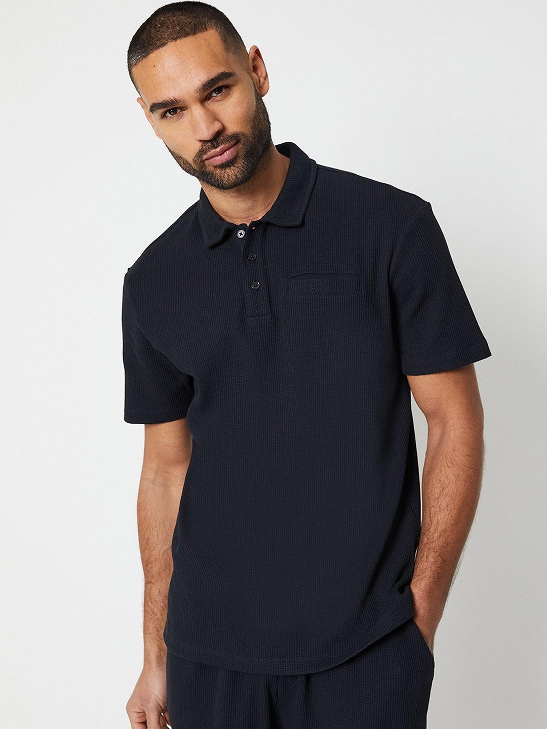 Burton Pure Cotton Textured Polo T-shirt