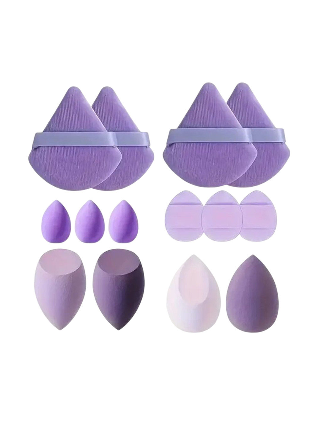 Facejewel 14 Pcs Beauty Blender Puffs With Powder Puffs