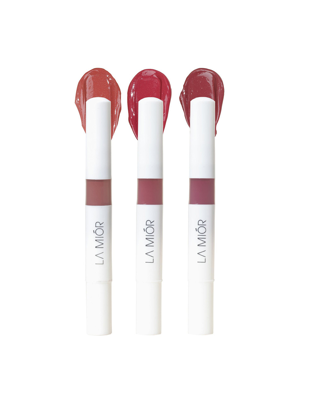 La Mior Set Of 3 Peptide Glaze Lip Balm - Caramel Crunch