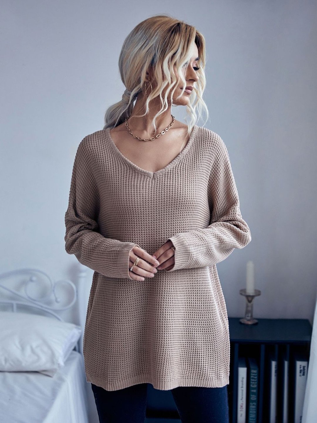 KPOP Solid Sheath Long Sleeves Dress