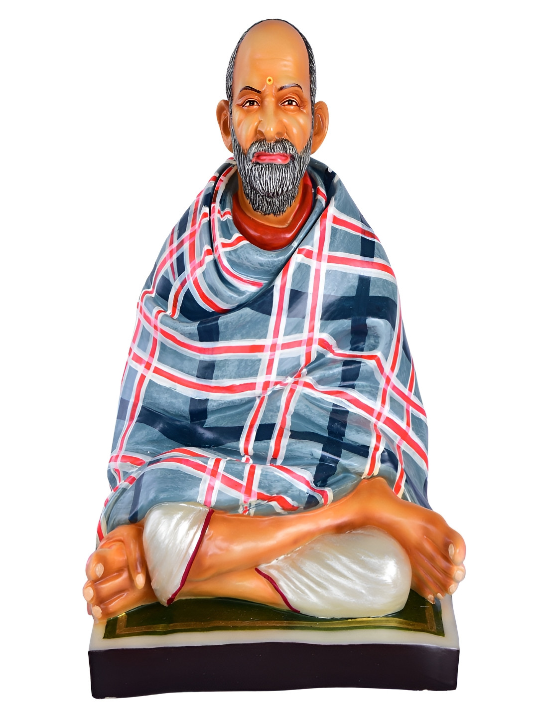 Gifts N Greetings Neem Karoli Baba Grey Polyresin Natural Living Room Medium Showpiece - 13.4 Inches