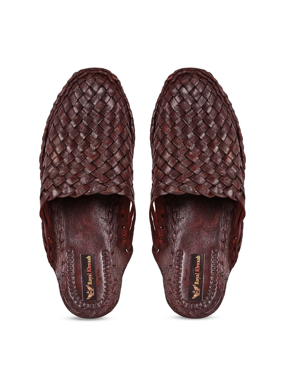 ROYAL KHWAAB Men Ethnic Leather Shoe-Style Sandals