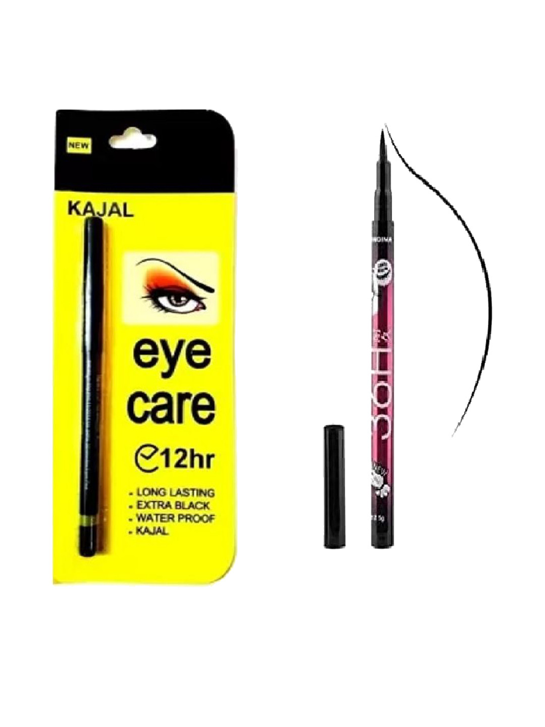 YELGO Matte Finish Kajal & Eyeliner Makeup Combo-Black