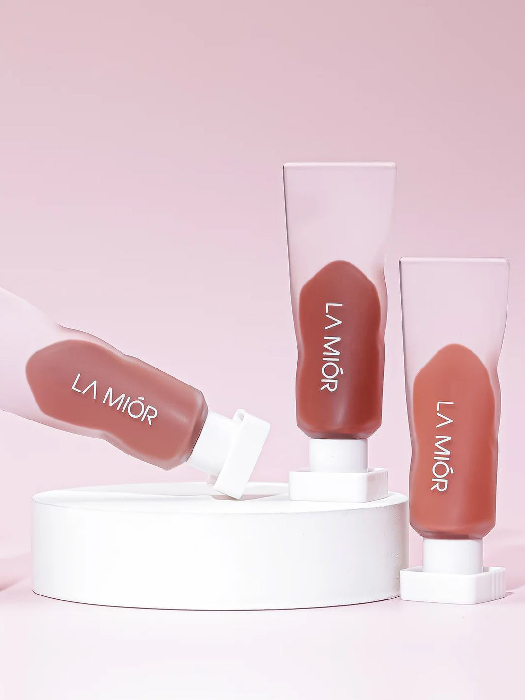 LAMIOR Set Of 3 Velvet Liquid Lipstick - 5 ml Each - Chai Latte