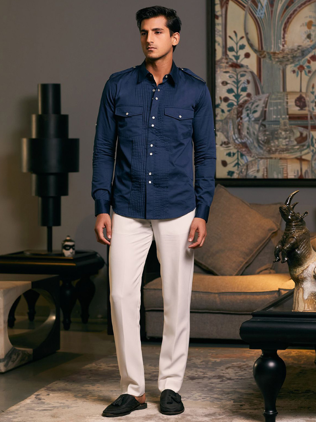 Siddartha Tytler Men Opaque Printed Casual Shirt