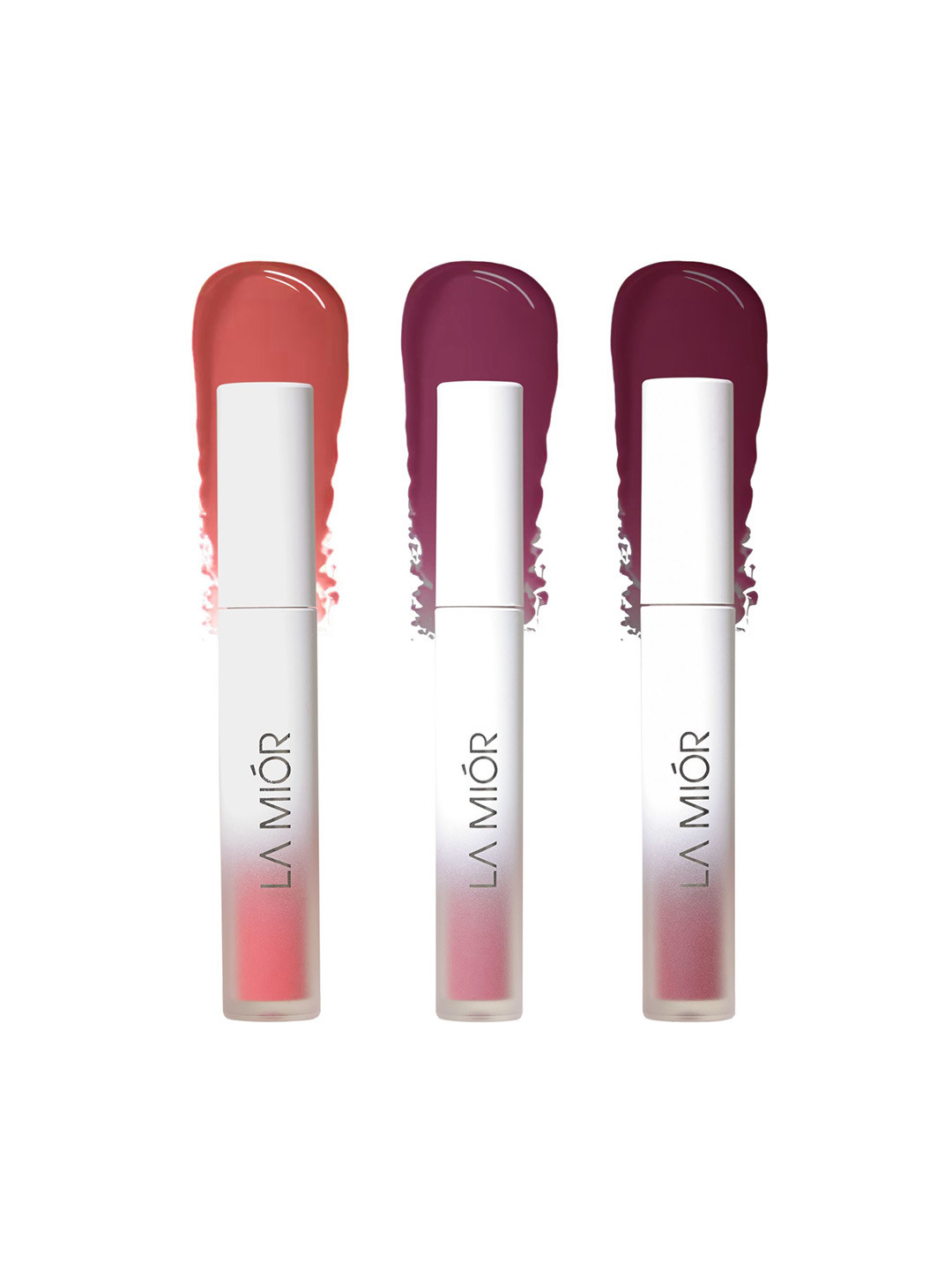 LAMIOR Set of 3 Long-Lasting Juicy Glossy Finish Lipstick - 6 ml Each - Surreal Spring