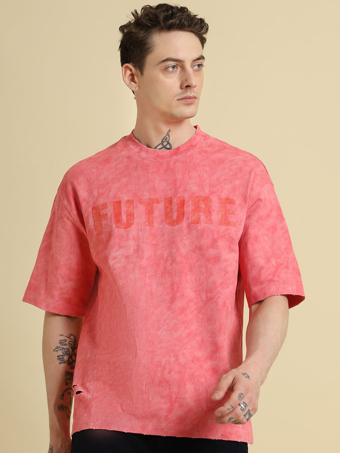 Banana Club Men Tie and Dye Printed T-shirt