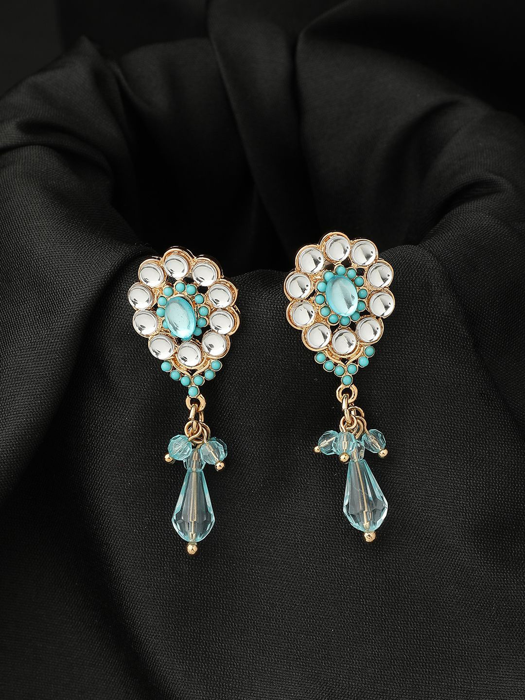 Kalakrith Milano Gold-Plated Contemporary Drop Earrings
