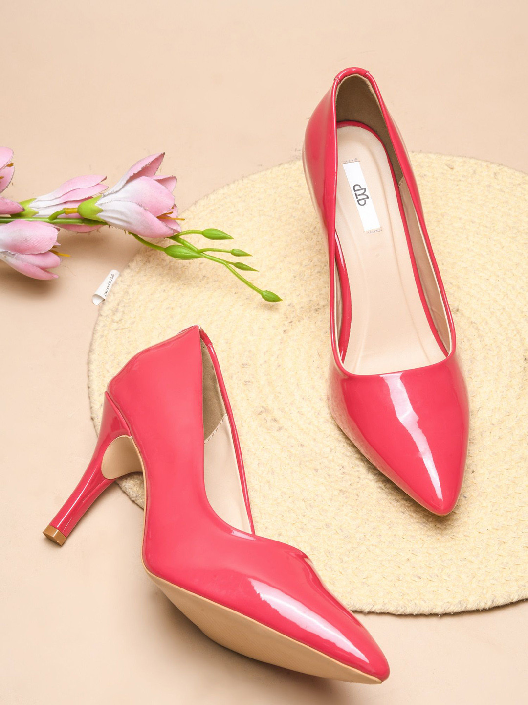 THE WHITE POLE Women Stiletto Closed Back Pumps Heels