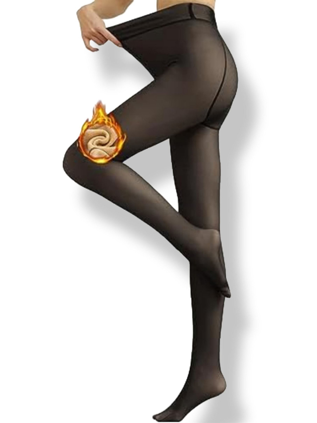 DUNBERRY LONDON Dual Tone Skin Effect Translucent High Waisted Stretchy Winter Stockings