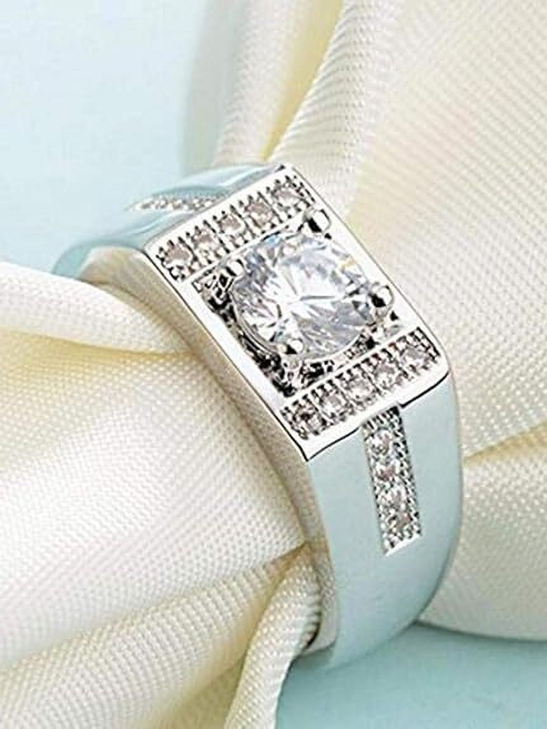 Heer Collection AD Studded Adjustable Finger Ring