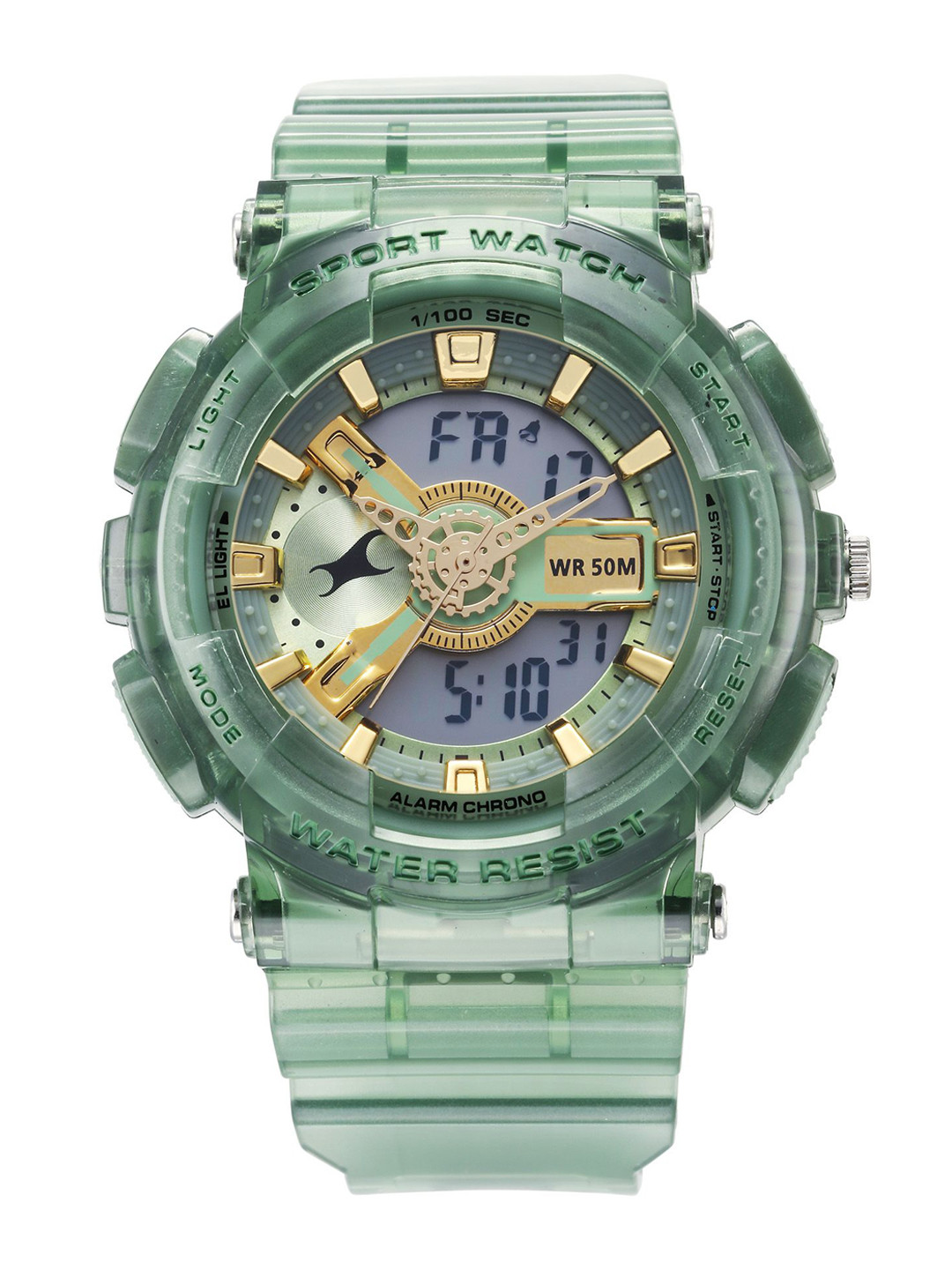 Fastrack Men Embellished Dial & Textured Straps Analogue Watch 38116PP01