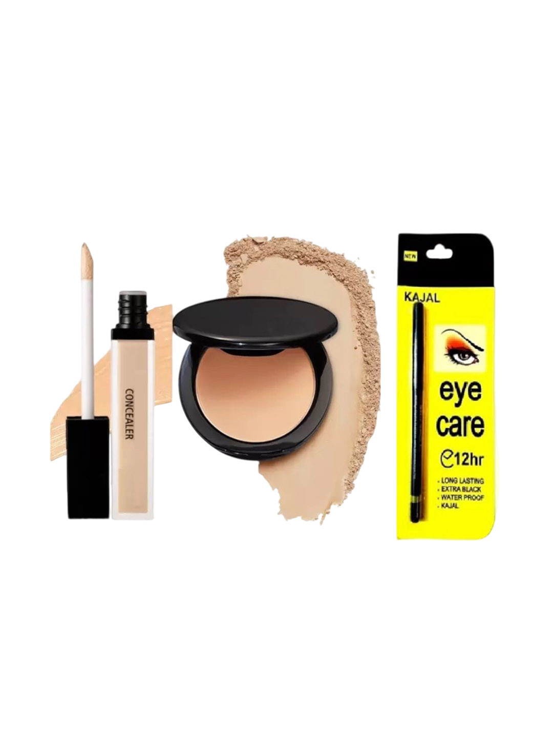 YELGO Concealer, Compact Powder & Eye care Kajal