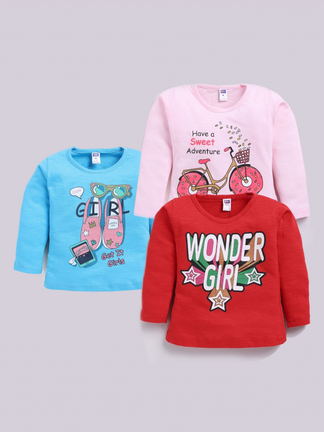 Nottie Planet Girls Sports 3 Printed T-shirt