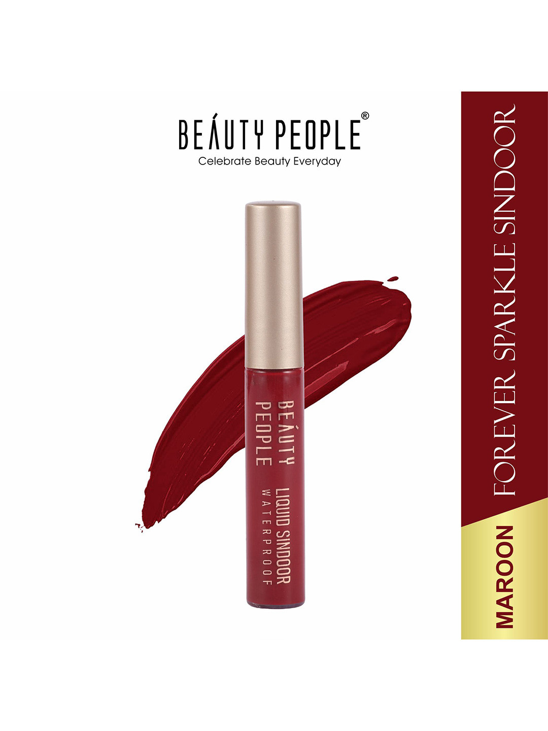 Beauty People Forever Sparkle Sindoor With Saffron & Sandalwood 12ml -Mehroon