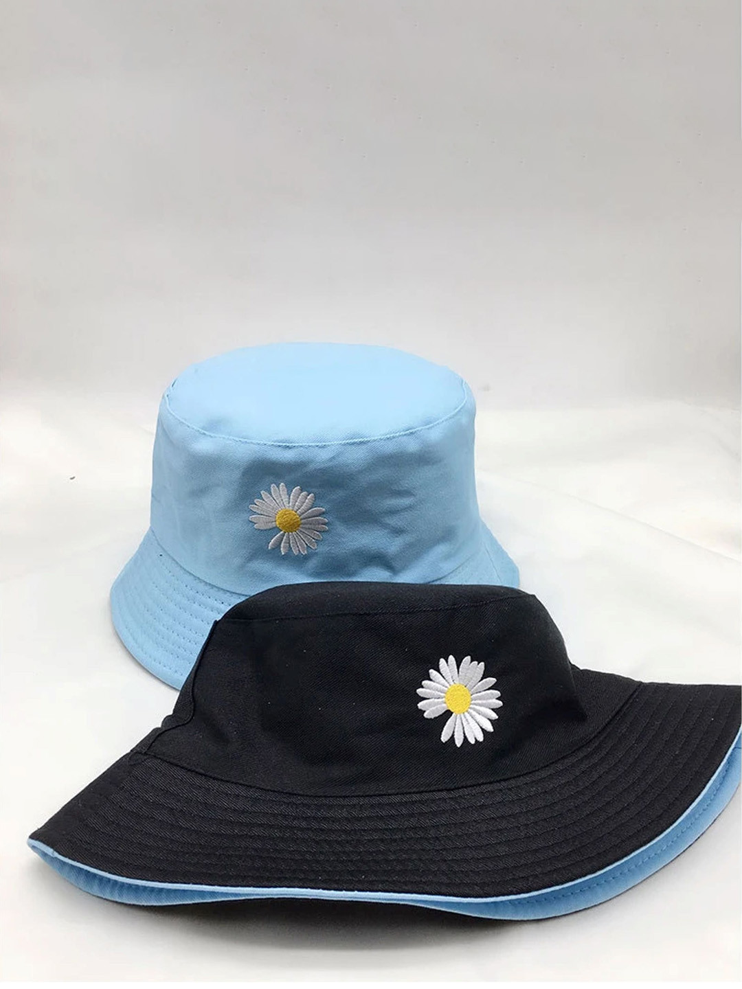 Infispace Men Blue Embroidered Bucket Hat