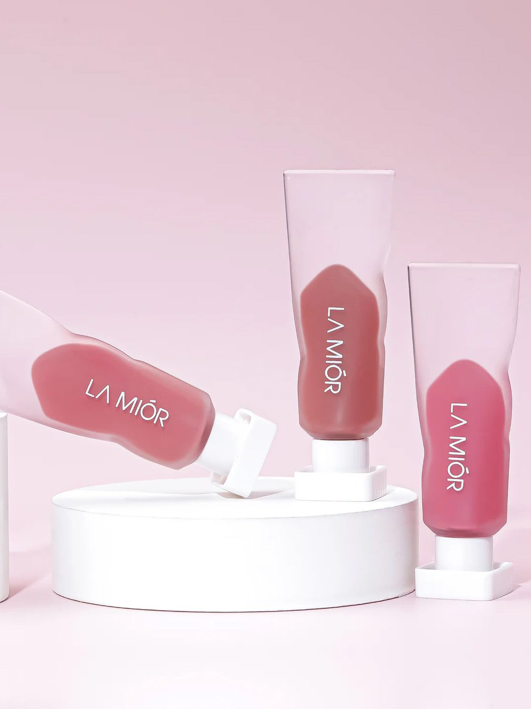 LAMIOR Set Of 3 Velvet Liquid Lipstick - 5 ml Each - Muted Roses