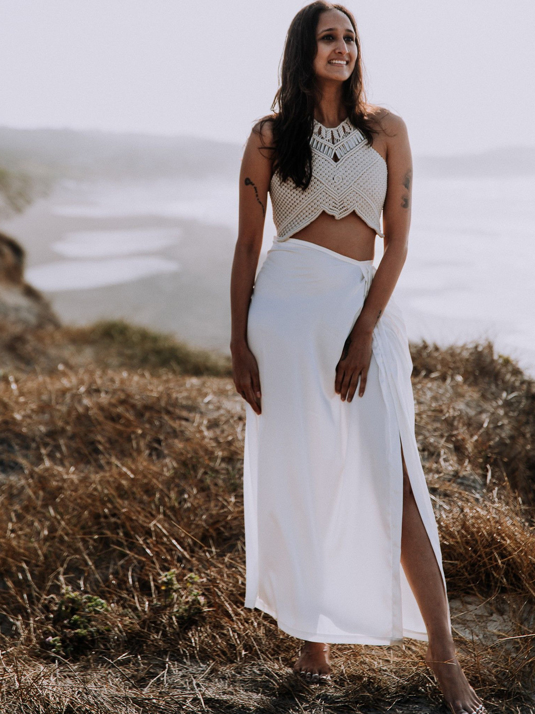 Terra Living Women Self Design Shoulder Straps Top