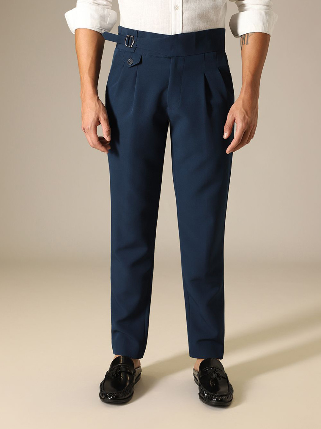 Banana Club Men Original Slim Fit Pleated Trousers