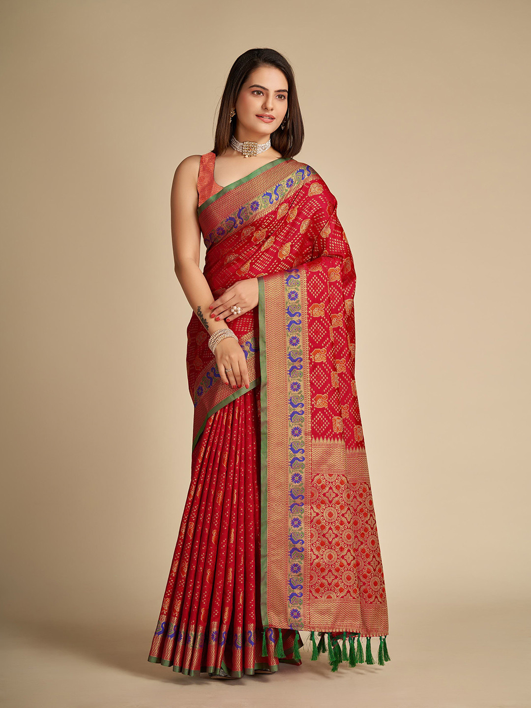 Kriyansh Woven Design Zari Handwoven Banarasi Saree
