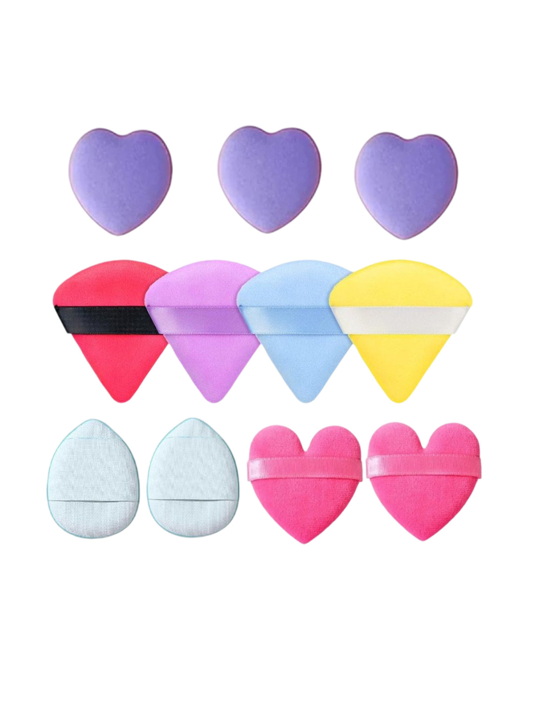 Facejewel 4 Pizza- 2 Finger- 2 Heart & 3 Mini Heart Puff