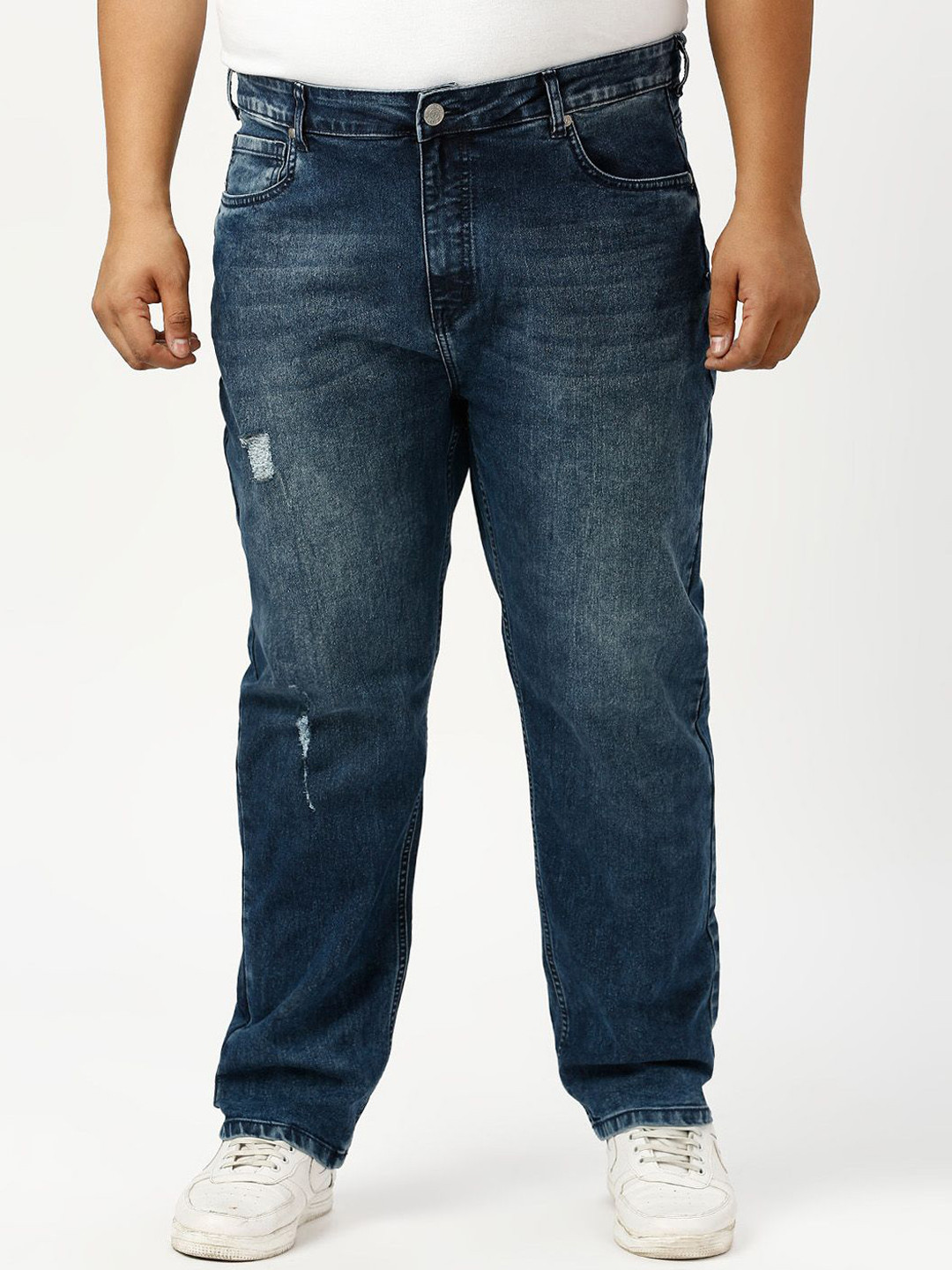 Turning Blue Men Mildly Distressed Light Fade Jeans