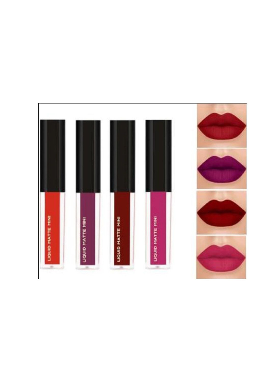 YELGO Red Edition Liquid Lipstick Matte New liquid lipstick Pack of 4 (Multicolor, 16 ml)